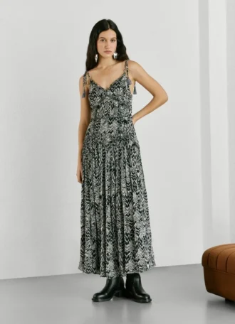 Vestido largo con tirantes