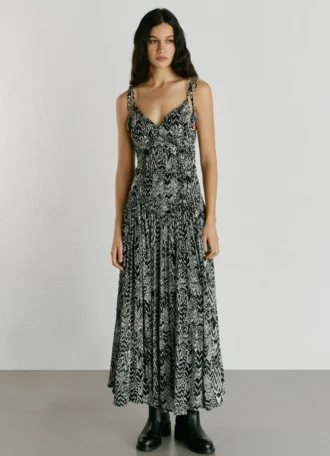 Vestido largo con tirantes