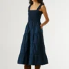 Vestido largo de popelín