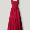 Vestido largo de popelín