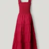 Vestido largo de popelín