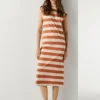 Vestido midi a rayas Vestido midi a rayas
