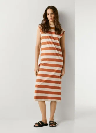 Vestido midi a rayas