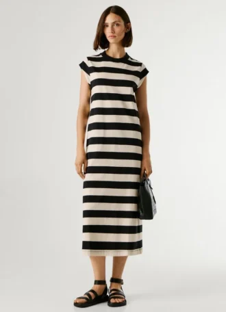 Vestido midi a rayas