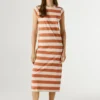 Vestido midi a rayas Vestido midi a rayas