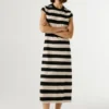 Vestido midi a rayas Vestido midi a rayas