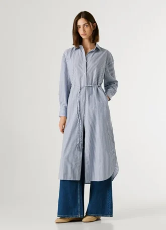 Vestido midi a rayas