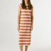 Vestido midi a rayas Vestido midi a rayas