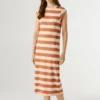 Vestido midi a rayas Vestido midi a rayas