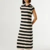 Vestido midi a rayas Vestido midi a rayas