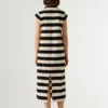 Vestido midi a rayas Vestido midi a rayas