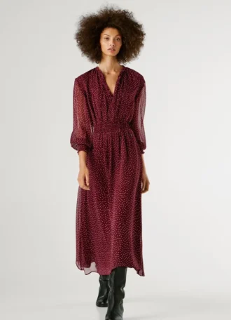 Vestido midi de lunares
