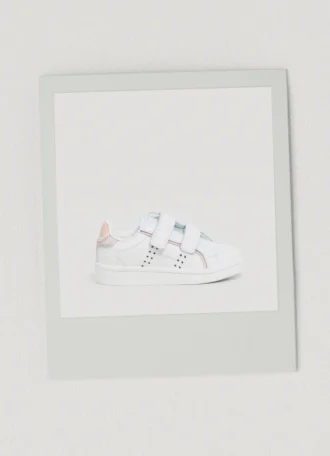 Zapatillas de cuero con cierre de velcro