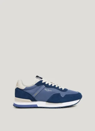 Zapatillas de cuero con detalles de ante