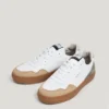 Zapatillas de cuero con detalles de ante