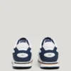Zapatillas de cuero con detalles de ante