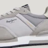 Zapatillas de cuero con detalles de ante