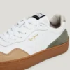 Zapatillas de cuero con detalles de ante