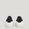 Zapatillas de cuero con detalles de ante