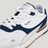 Zapatillas de cuero con detalles de ante