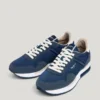 Zapatillas de cuero con detalles de ante