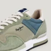 Zapatillas de cuero con detalles de ante