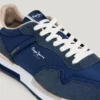 Zapatillas de cuero con detalles de ante