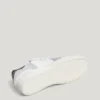 Zapatillas de piel con detalles brillantes Zapatillas de piel con detalles brillantes
